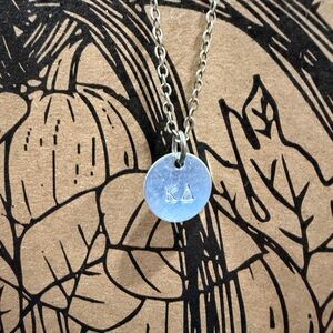 Kappa Delta Sorority Silver Pendant Necklace